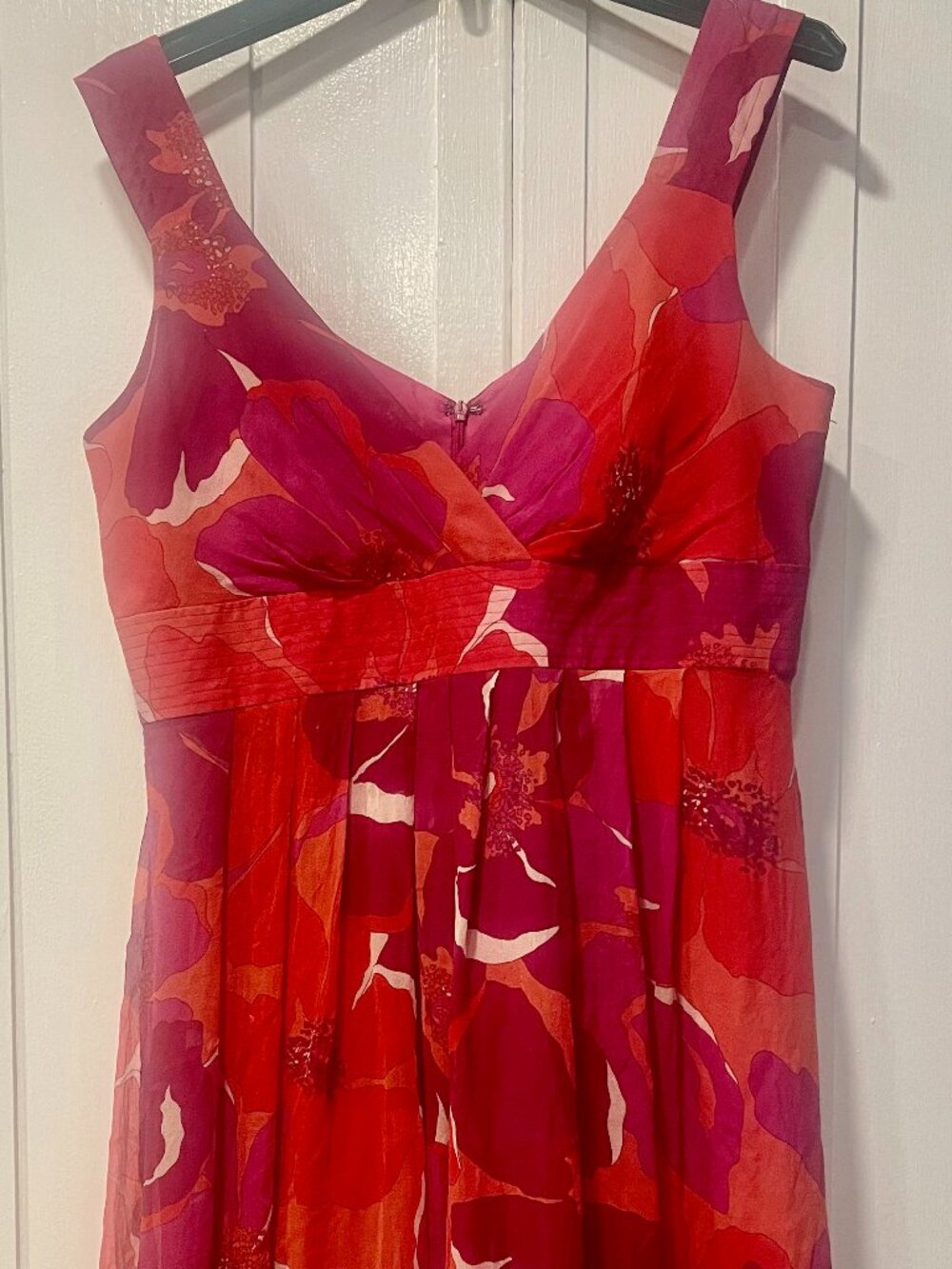 JONES NEW YORK Lined With Zipper Back 100% Silk Dress S 12